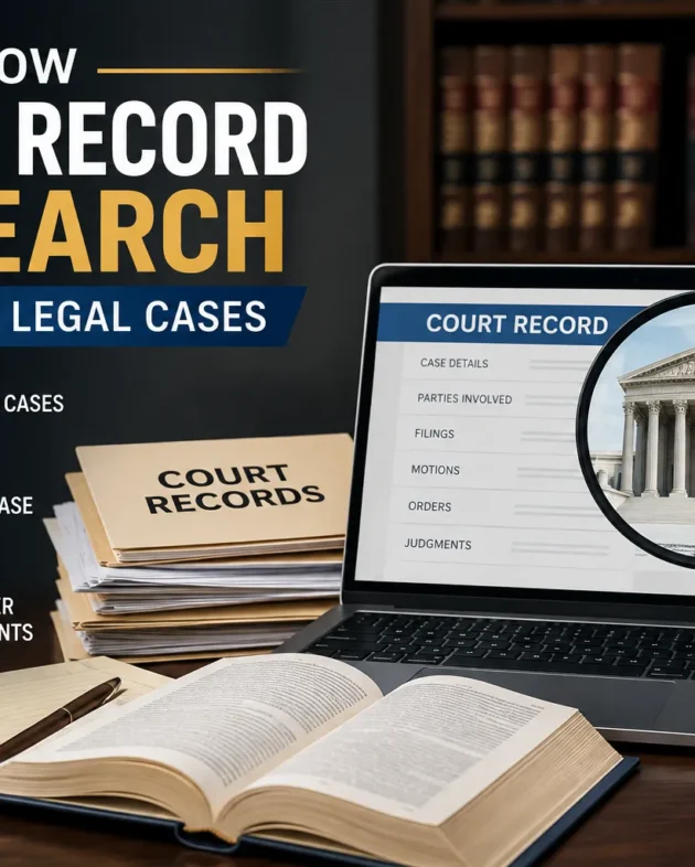 How court record research supports legal cases through legal documents and case records