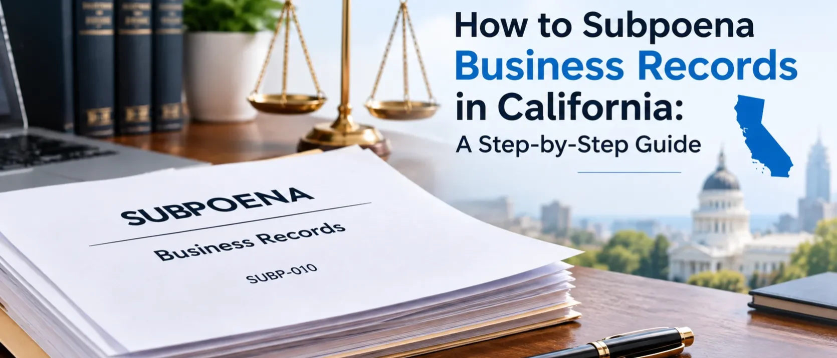 How to subpoena business records in California with SUBP-010 documents and legal paperwork