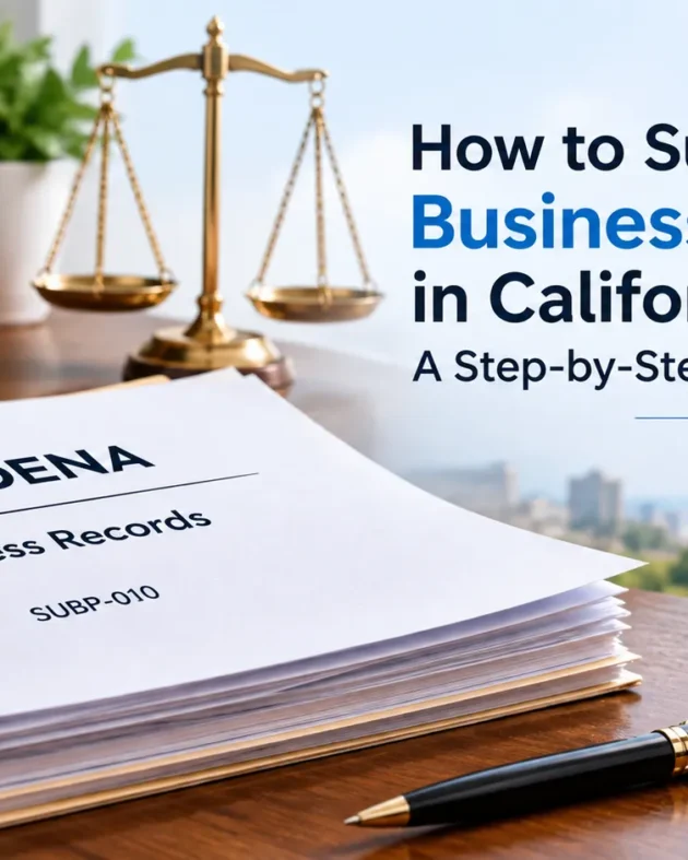 How to subpoena business records in California with SUBP-010 documents and legal paperwork
