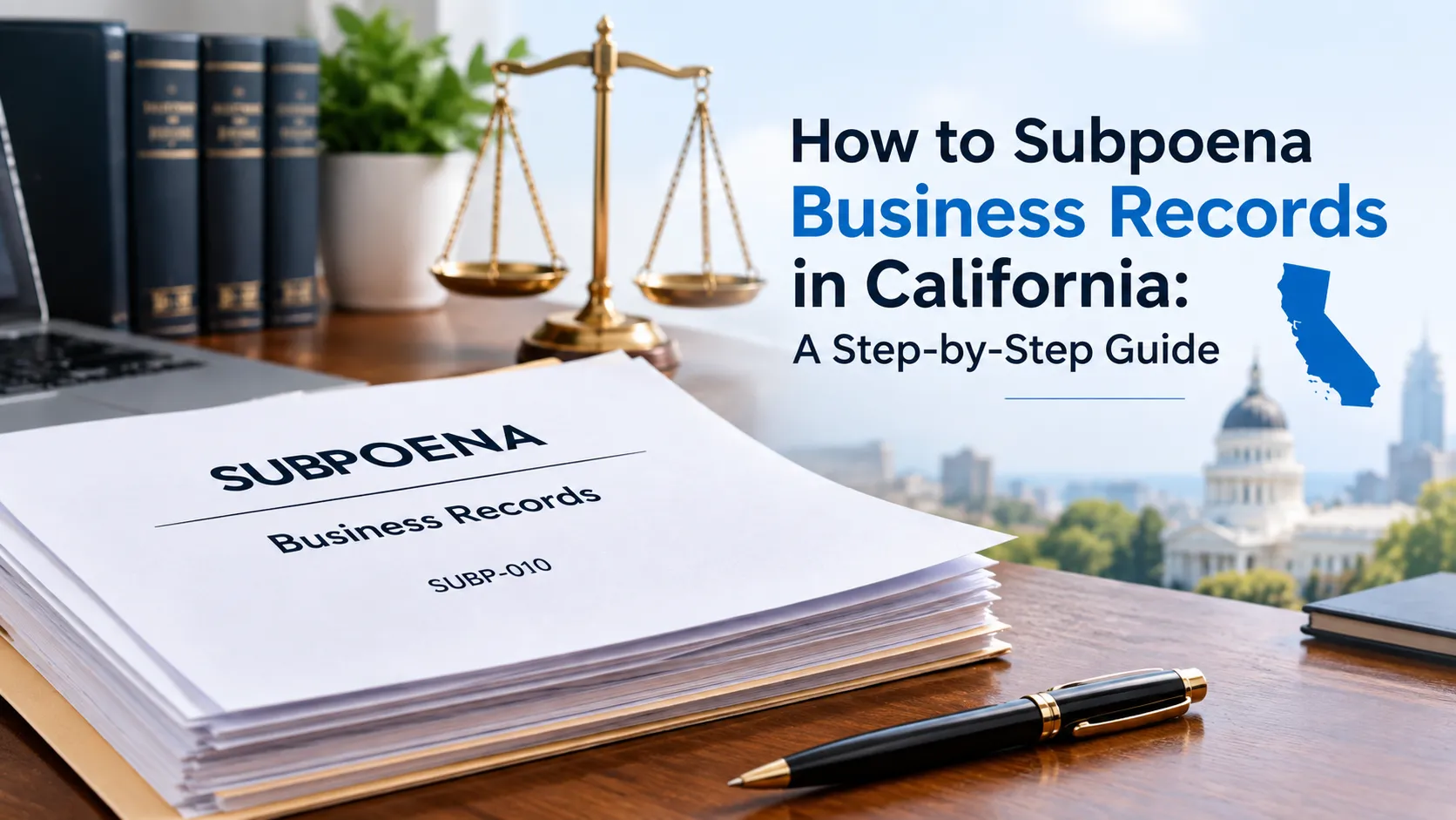 how-to-subpoena-business-records-california How to subpoena business records in California with SUBP-010 documents and legal paperwork