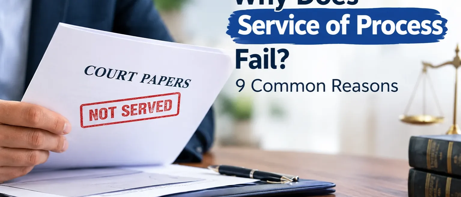why-does-service-of-process-fail Why does service of process fail? Court papers marked not served