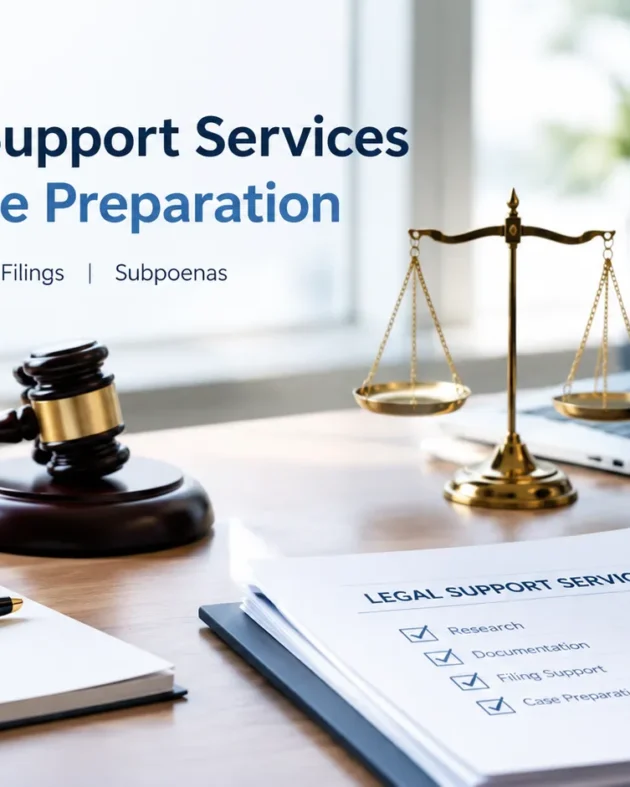 Legal support services for case preparation