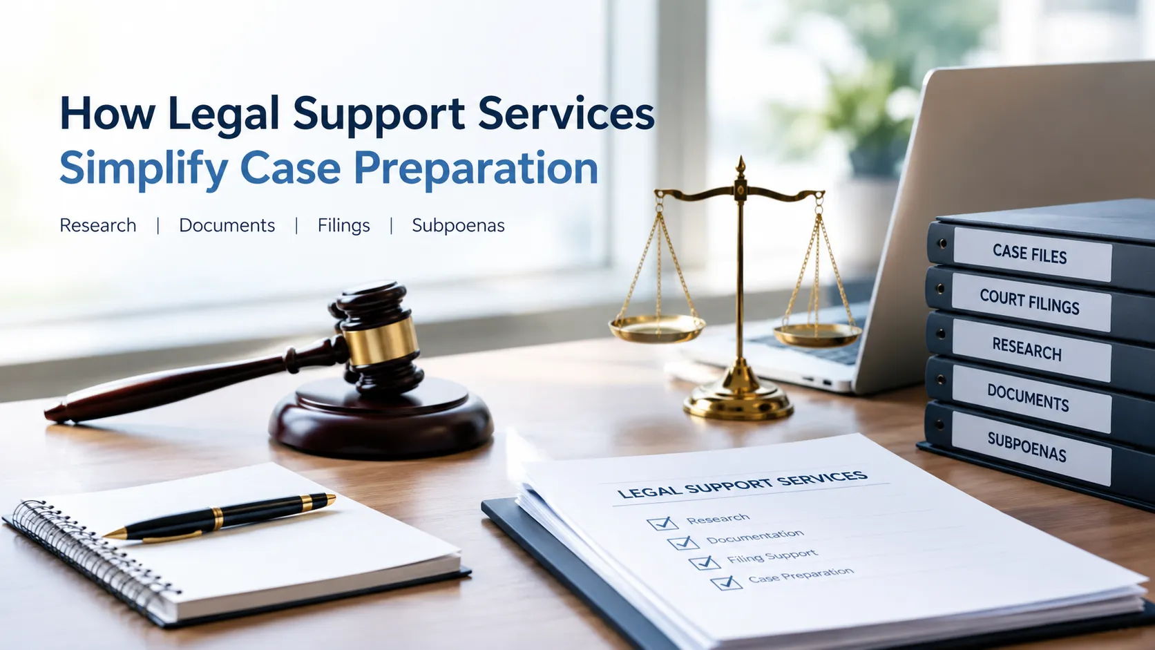 Legal support services for case preparation
